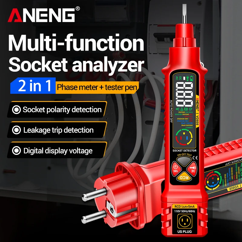 Circuit Breaker Finder - Soket Devre Test Cihazı ANENG VD808