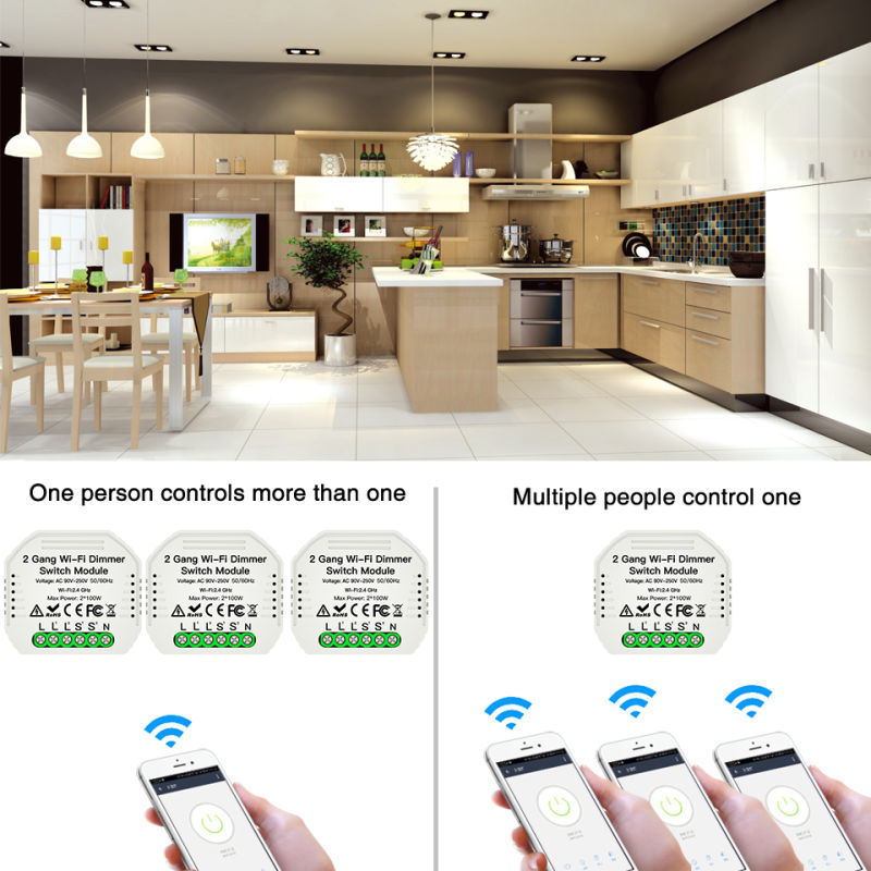 2Gang Wifi Dimmer Işık Anahtar - Home Improvement And Diy incelemesi ve fiyatı