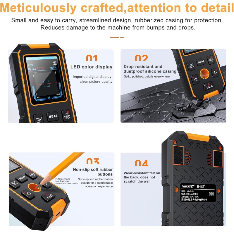 NF-513 Ahşap/Manyetik Olmayan  - Stud Finder Magnetic incelemesi ve fiyatı