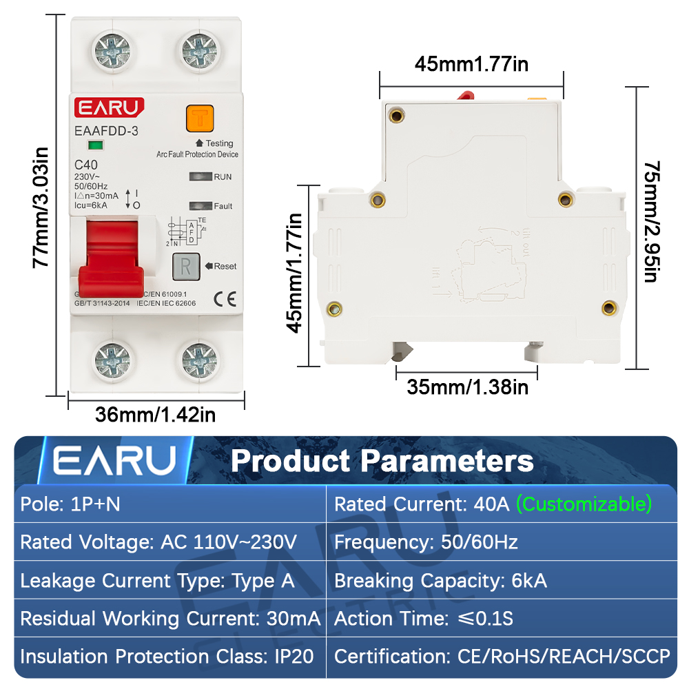 EARU AFDD AFCI Ark Hatası Tesp - Circuit Breaker Finder incelemesi ve fiyatı